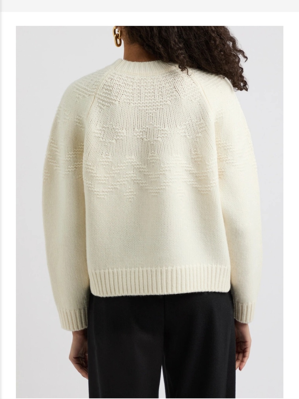 Vince Ivory Crewneck Sweater - Textured Knit Pullover
